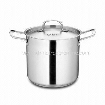 Stainless Steel Covered Stock Pot, Ideal for Cooking Pasta, Making Soups, Sauces and Stocks from China