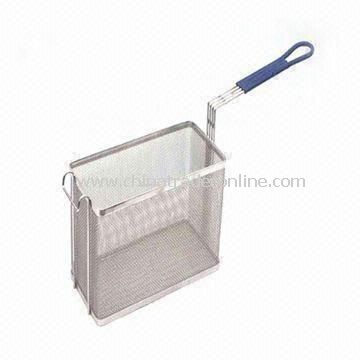 Stainless Steel Frying Basket with Punching Holes, Easy to Clean
