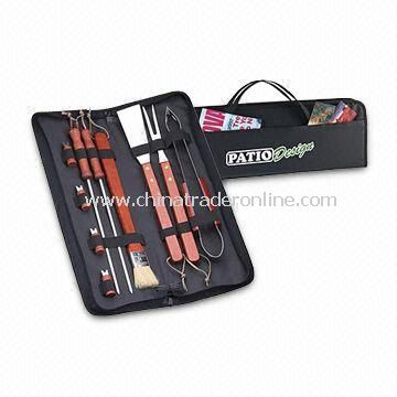 10-piece Barbecue Set with Four Corn Prong-style Holders from China