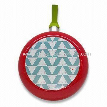 Aluminum Non-stick Fry Pan with Colorful Decal, Measures Ø24, 26, 28 and 30cm