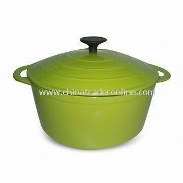 Cast Iron Casserole Dish with Diameter of 26cm Colored-enamel Coating