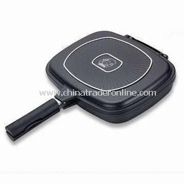 Double Fry Pan with Non-stick Coating inside, Measures 28 x 21cm