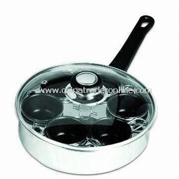 Egg Poacher with Glass Lid and Stainless Steel Handle, Accessories and Tools for Customers Choice