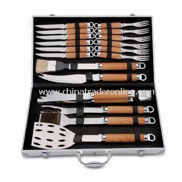 18pcs BBQ Tool Set, Packed in Aluminum Case from China