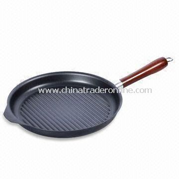 24cm Grill Pan with 1.2mm Thickness, Non-stick Coating Inner and Outer, Made of Carbon Steel