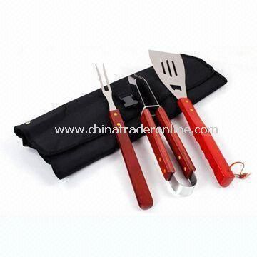 Barbecue Tool Set, Includes Spatula, Fork, and Tongs from China