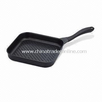 Grill Pan, Made of Non-stick Aluminium, with Non-stick Coating Inside