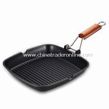 Grill Pan, Measures 24 x 24cm, Available in Square Shape, Customized Sizes/Colors are Accepted from China