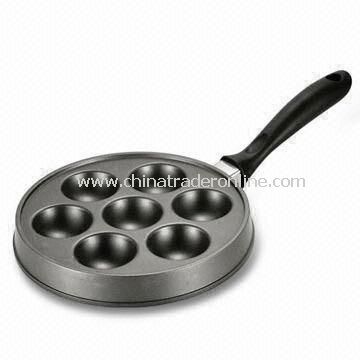 Grill Pan with Black Handle, Available in Size of 22cm, Customized Design are Accepted from China