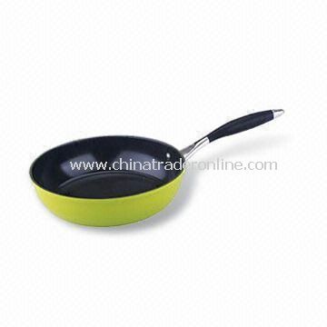 Saute Pan/Wok, Made of Aluminum, Optional Colors, Measures 18 to 32cm from China