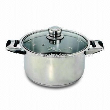 Stainless Steel Dutch Oven with Thermo-Knob, Bakelite and Stainless Steel Combination Handle