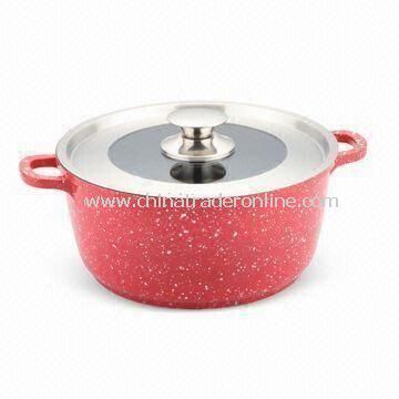 24 x 11.5cm Casserole with Marble Coating, Made of Aluminum