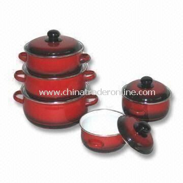 Casserole Set with Lid, Measures 16 to 24cm from China