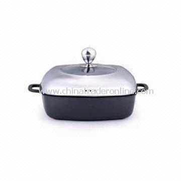 Die Casting Nonstick Square Casserole Pan with Diameter of 28cm from China