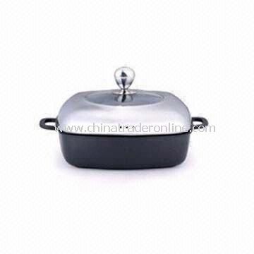 Die Casting Nonstick Square Casserole Pan with Diameter of 28cm