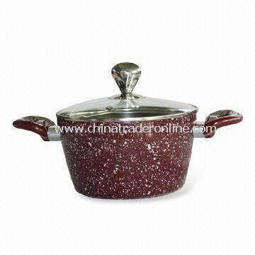 Forged Aluminum Casserole with 2-layer Non-stick Coating Inside, Customized Colors are Accepted from China