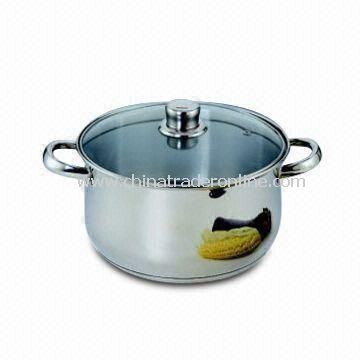 Stainless Steel Dutch Oven with Stainless Steel Handle and Knob, Capsule Bottom with Aluminum