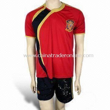 Football/Soccer Jersey/Sports Wear, Various Sizes are Available, Made of 100% Polyester