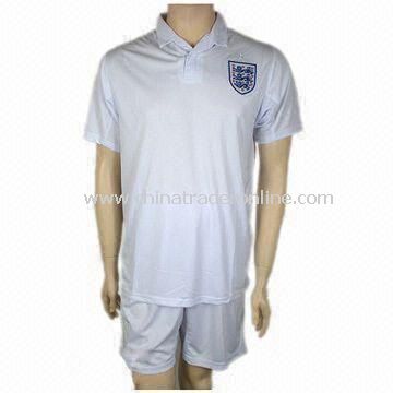 Soccer/Football Jersey/Sports Wear, Made of 100% Polyester, Customized Designs are Accepted