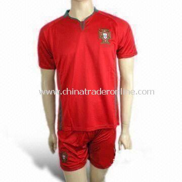 Soccer/Football Jersey/Sports Wear, Made of 100% Polyester, Weighs 260g