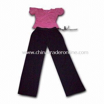 Womens Sportswear for Yoga, Includes Tanktop and Long Pants, Customized Logos are Welcome from China