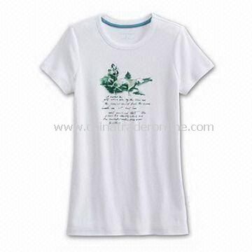 Womens T-shirt, Made of Cotton, Customers Requests Accepted