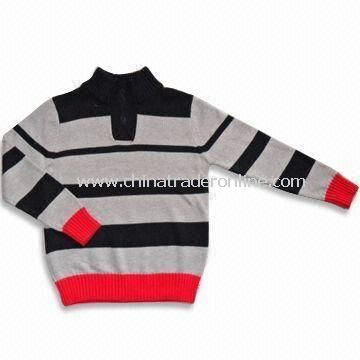 Baby Sweater, ODM Orders are Welcome, Made of 65% Rayon and 35% Cotton