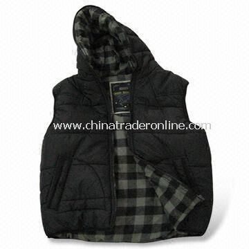 Casual Jacket, Suitable for Men, Made of 100% Cotton, OEM Orders are Welcome, Available in Black