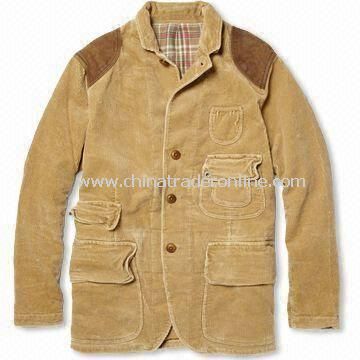 Mens Casual Jacket, Made of 100% Cotton, OEM Orders are Welcome from China