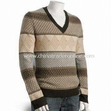 Mens Sweater with Screen Printing, Made of 100% Cotton from China