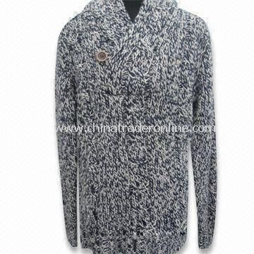 Mens V-neck Sweater with Long Sleeves, Weighs 1.5g from China