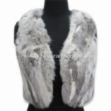 Womens Casual Jacket, Made of Rabbit Hair, No Sleeves from China