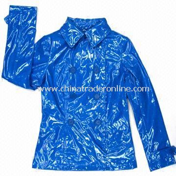 Womens Jacket PU Coated, Made of Polyester PU Coated