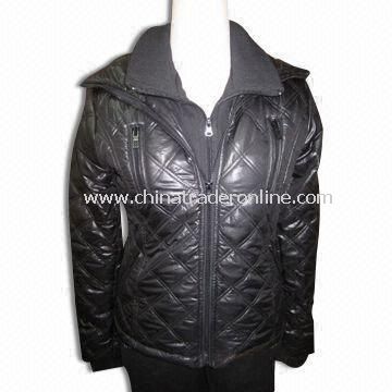 Womens Padding Jacket with 100% Polyester Taffeta 210T Lining, Made of 100% Cotton French Terry from China