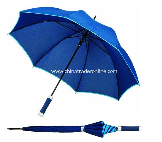 Automatic Open Black Steel Frame Blue Color Golf Umbrella