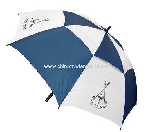 Manual Open Windproof Double Layers Vented Promotional Umbrella