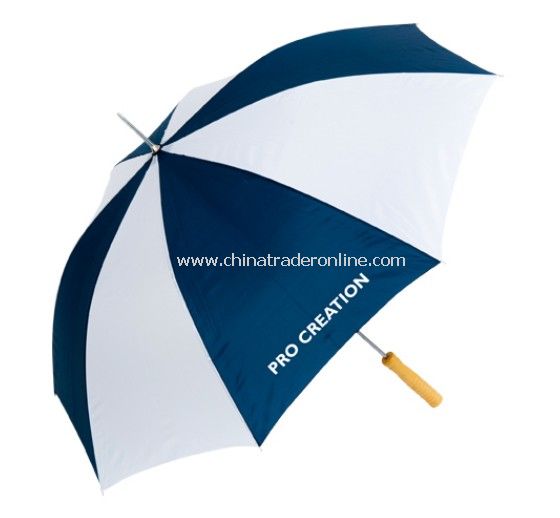 Navy White Logo Printed Umbrella
