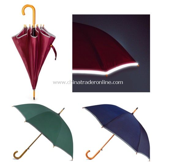 Reflective Band Straight Umbrella