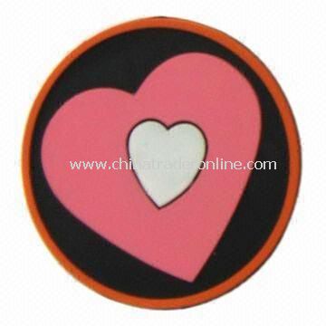 PVC Coaster/Cup mat, Available in Various Colors and Designs, OEM and ODM Orders are Welcome from China