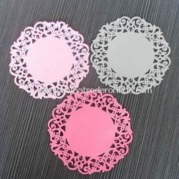 Silicone Cup Mats, Rubber Coaster with Non-stick, Flexible and Easy to Clean Customized