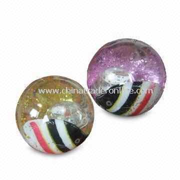 High-bounce Glitter Water Ball, Customized Designs are Welcome