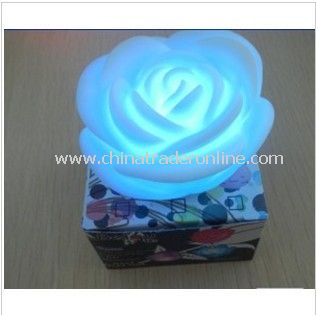 LED Candle Light Rose Flower Changing Color Floating