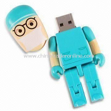 Toy Figurine Promotional USB Flash Drive, OEM Orders are Welcome, with CE and FCC Marks from China