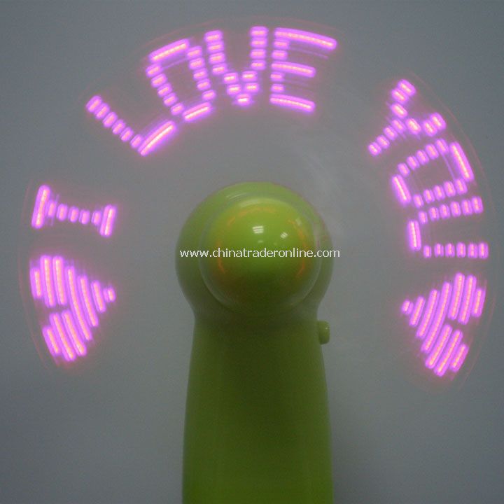 2013 New Arrival Flash Word in English/LED Fan from China