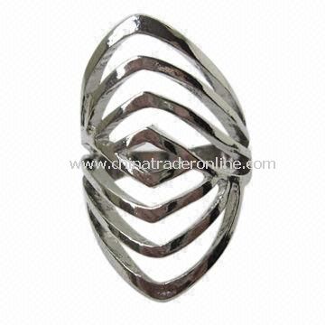 Smart Mens Ring , Made of Filligree Rhodium Alloy Ring