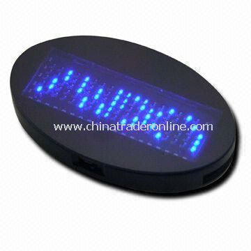 Credit Card Size LED Name Badge with Programmable Glowing and Scrolling Message from China