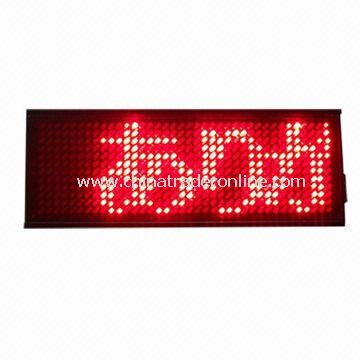 LED Name Badge, Rechargeable Programmable Scrolling LED Name Tag Message Sign Board from China