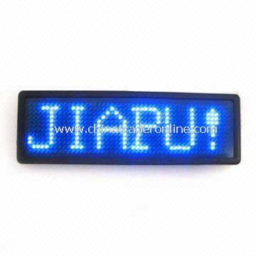 LED Scrolling Message Name Badge from China