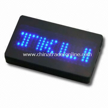 Mini Scrolling LED Name Badge with Programmable Function, Available in Five Brightness Options