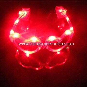 Flashing Novelty Sunglasses for Children, OEM Orders are Welcome, Ideal for Gifts from China